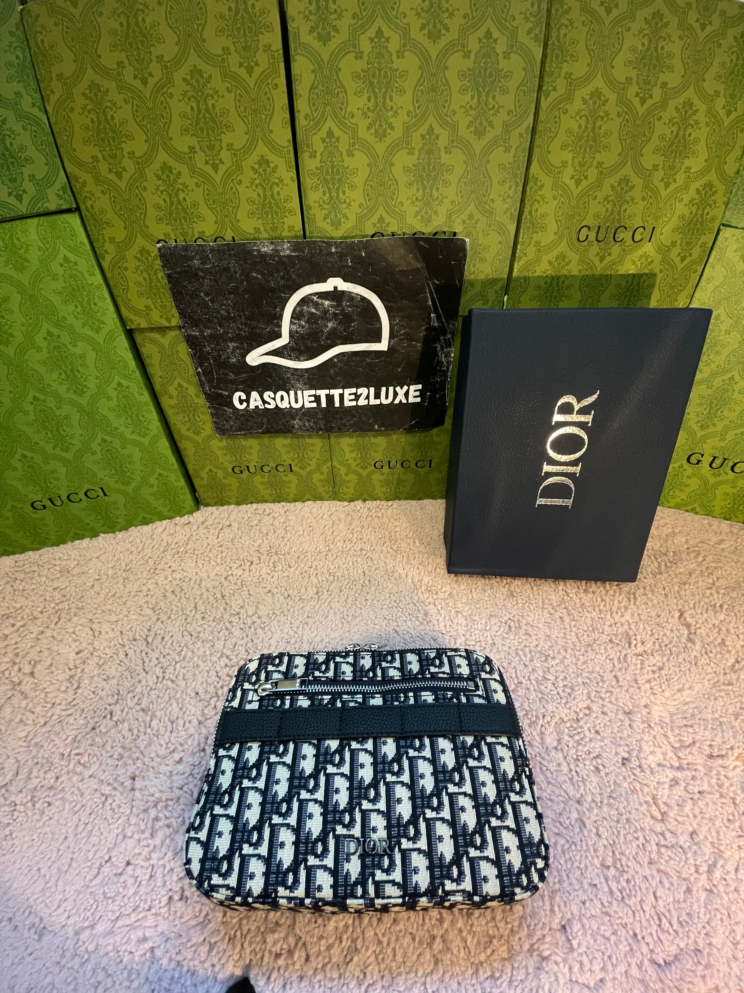 Casquette2luxe™- Sac à main en toile D bleu